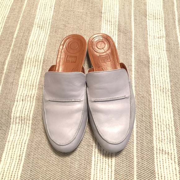 Shoes - Fitflop Grey leather Mules size 8.5